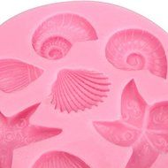 &quot;dipshop 3D Silicone Seashell Starfish Sea Snail Fondant Cake Chocolate Mold Mould Cake Decoration&quot; shopping N4