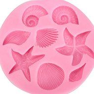 &quot;dipshop 3D Silicone Seashell Starfish Sea Snail Fondant Cake Chocolate Mold Mould Cake Decoration&quot; shopping N5