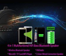 2000mAh 10W HiFi Ultra Bass Loud Sound Wireless Bluetooth Speaker Audio Player Support TF Card USB AUX FM Radio... N6