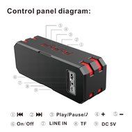 Docooler SARDiNE F4 Waterproof Dustproof IP65 Wireless Bluetooth Outdoor Speaker AUX-IN TF Card Hands-free with... N2