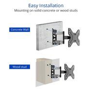 Full Motion Articulating TV wall mount Tilt Swivel Bracket for 17''-42'' LCD LED HD Plasma TV N5