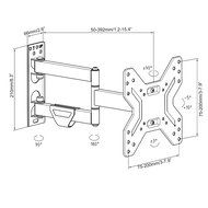 Full Motion Articulating TV wall mount Tilt Swivel Bracket for 17''-42'' LCD LED HD Plasma TV N6