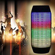 Digi4U Flash Led Light Portable Bluetooth Wireless Rechargeable Speaker Black
