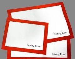 Spring Rose(TM) Set of 3 Silicone Baking Mats Cookie Sheets. 2 Standard Half Sheets and 1 for Toaster Oven