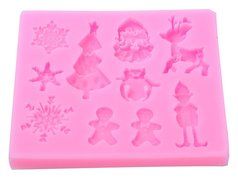 niceeshop(TM) Snowflake Cookie Biscuit Silicone Baking Mold Fondant Cake Decorations for Christmas ,Random Color