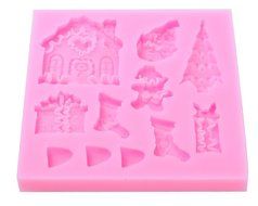 niceeshop(TM) Snowflake Cookie Biscuit Silicone Baking Mold Fondant Cake Decorations for Christmas ,Random Color N3