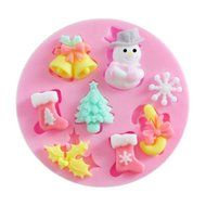 niceeshop(TM) Snowflake Cookie Biscuit Silicone Baking Mold Fondant Cake Decorations for Christmas ,Random Color N8