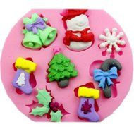 niceeshop(TM) Snowflake Cookie Biscuit Silicone Baking Mold Fondant Cake Decorations for Christmas ,Random Color N9