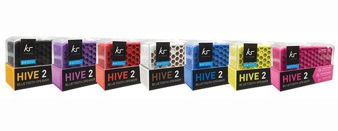 Kitsound Hive2 Bluetooth Wireless Universal Portable Rugged Stereo Speaker With 3.5 Mm Jack Compatible Smartphones... N10