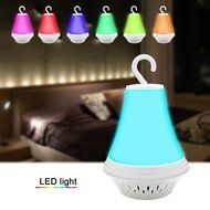 Mini Portable Rechargeable Wireless Bluetooth Speaker LED Light Decorative with TF Card Slot USB Cable - LED White N2