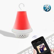Mini Portable Rechargeable Wireless Bluetooth Speaker LED Light Decorative with TF Card Slot USB Cable - LED White N5