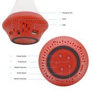 Mini Portable Rechargeable Wireless Bluetooth Speaker LED Light Decorative with TF Card Slot USB Cable - LED White N11
