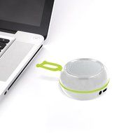 Mini Portable Rechargeable Wireless Bluetooth Speaker LED Light Decorative with TF Card Slot USB Cable - LED White N17