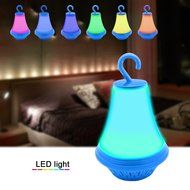 Mini Portable Rechargeable Wireless Bluetooth Speaker LED Light Decorative with TF Card Slot USB Cable - LED White N23