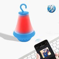 Mini Portable Rechargeable Wireless Bluetooth Speaker LED Light Decorative with TF Card Slot USB Cable - LED White N25