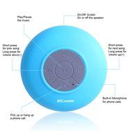 Ecandy Bluetooth Shower Speaker, Wataer Resistant, Hands-free Portable Speakerphone with Mic, Suction Cup for... N4