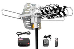 Outdoor Amplified Antenna, 1PLUS HDTV Antenna Outdoor 150 Miles Range, 360&deg;Rotation Outdoor TV Antenna with Wireless... N3