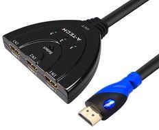 A-tech Sl2103pt1m Is a 2 Port HDMI Switch2&times;1 with 3ft HDMI Pigtail Cable in ABS Black.with This HDMI Switcher... N8