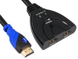 A-tech Sl2103pt1m Is a 2 Port HDMI Switch2&times;1 with 3ft HDMI Pigtail Cable in ABS Black.with This HDMI Switcher... N14