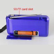 Samshow Portable MP3 Player Speaker with FM Radio USB Micro SD Input and Clock. (PN-68 Blue) N2