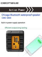 Ceomate Wireless Power bank Waterproof IP65 Shockproof Outdoor Bluetooth Speaker N6