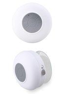 Water Resistant Wireless Bluetooth 3.0 White Speaker with Built-In Mic, Volume Control, Handsfree Suction Cup,...