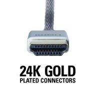 Sanus Super Slim 4' HDMI cable - 4 Feet - 18 Gbps High-Speed Supports Full 1080P, 4K, UltraHD, 3D, Ethernet, and... N3