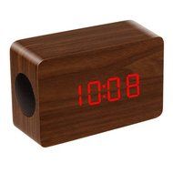 Rubility Wireless Bluetooth Wooden Speaker with LED Alarm Clock Display Mega Bass, Wireless Speaker Works With...