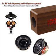 Rubility Wireless Bluetooth Wooden Speaker with LED Alarm Clock Display Mega Bass, Wireless Speaker Works With... N5