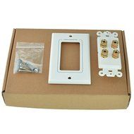 Mediabridge HDMI Wall Plate (2 Port) - [Latest Version - Supports 4K, 3D, ARC] &ndash; Includes FREE Low Voltage Metal... N27