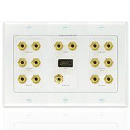 Mediabridge HDMI Wall Plate (2 Port) - [Latest Version - Supports 4K, 3D, ARC] &ndash; Includes FREE Low Voltage Metal... N34