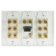 Mediabridge HDMI Wall Plate (2 Port) - [Latest Version - Supports 4K, 3D, ARC] &ndash; Includes FREE Low Voltage Metal... N36