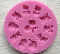 HSE DIY pink The new silicone cake mould at baking sugar tools Pandas frog animal cake decoration embossing mold...