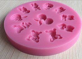 HSE DIY pink The new silicone cake mould at baking sugar tools Pandas frog animal cake decoration embossing mold... N2