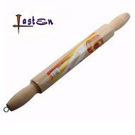 Lasten Wooden Rolling Pin, Dough Roller, Rolling Pin for Consistent Dough &amp; More, Professional Non-Stick Rolling... N5