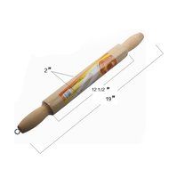 Lasten Wooden Rolling Pin, Dough Roller, Rolling Pin for Consistent Dough &amp; More, Professional Non-Stick Rolling... N7