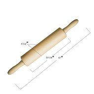Lasten Wooden Rolling Pin, Dough Roller, Rolling Pin for Consistent Dough &amp; More, Professional Non-Stick Rolling... N12