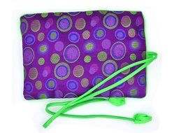 iSuperb&reg; Travel Jewelry Roll Polka Dot with Silk Embroidery Brocade Elegant and Bold Travel Jewelry Case (Polka... N6