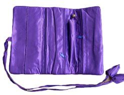 iSuperb&reg; Travel Jewelry Roll Polka Dot with Silk Embroidery Brocade Elegant and Bold Travel Jewelry Case (Polka... N10