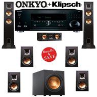 Klipsch Reference R-26F 7.1 Home Theater System with Onkyo TX-RZ810 7.2-Ch Network AV Receiver