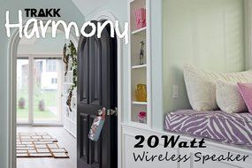 TRAKK Harmony New Model 20W 360 Degree Sound Durable Art Fabric Portable Bluetooth Speaker with Power Bank Immersive... N26