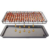 Mega Bacon Rack And Drip Pan - Bake Up To 18 Slices With Less Fat And Grease N4