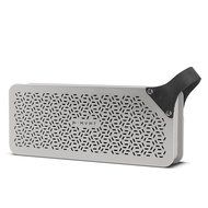 MVMT Nova Lightweight Portable Wireless Aluminum Bluetooth Speaker With Leather Strap (Silver)