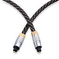 Cable Matters Gold Plated Toslink Digital Optical Audio Cable with Metal Connectors and Braided Jacket 6 Feet N2