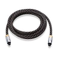 Cable Matters Gold Plated Toslink Digital Optical Audio Cable with Metal Connectors and Braided Jacket 6 Feet N4