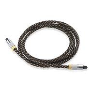 Cable Matters Gold Plated Toslink Digital Optical Audio Cable with Metal Connectors and Braided Jacket 6 Feet N7