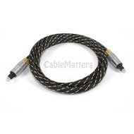 Cable Matters Gold Plated Toslink Digital Optical Audio Cable with Metal Connectors and Braided Jacket 6 Feet N13