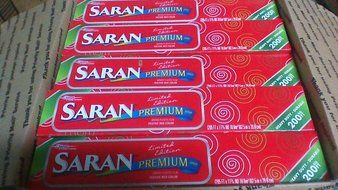 10 Saran Premium Plastic Wrap,Heavy Duty,200 sq ft each Limited Edition Free Sh