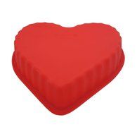Heart Shape Silicone Cake Baking Mold (Red) N2