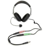 StarTech.com Headset adapter for headsets with separate headphone / microphone plugs - 3.5mm 4 position to 2x... N4